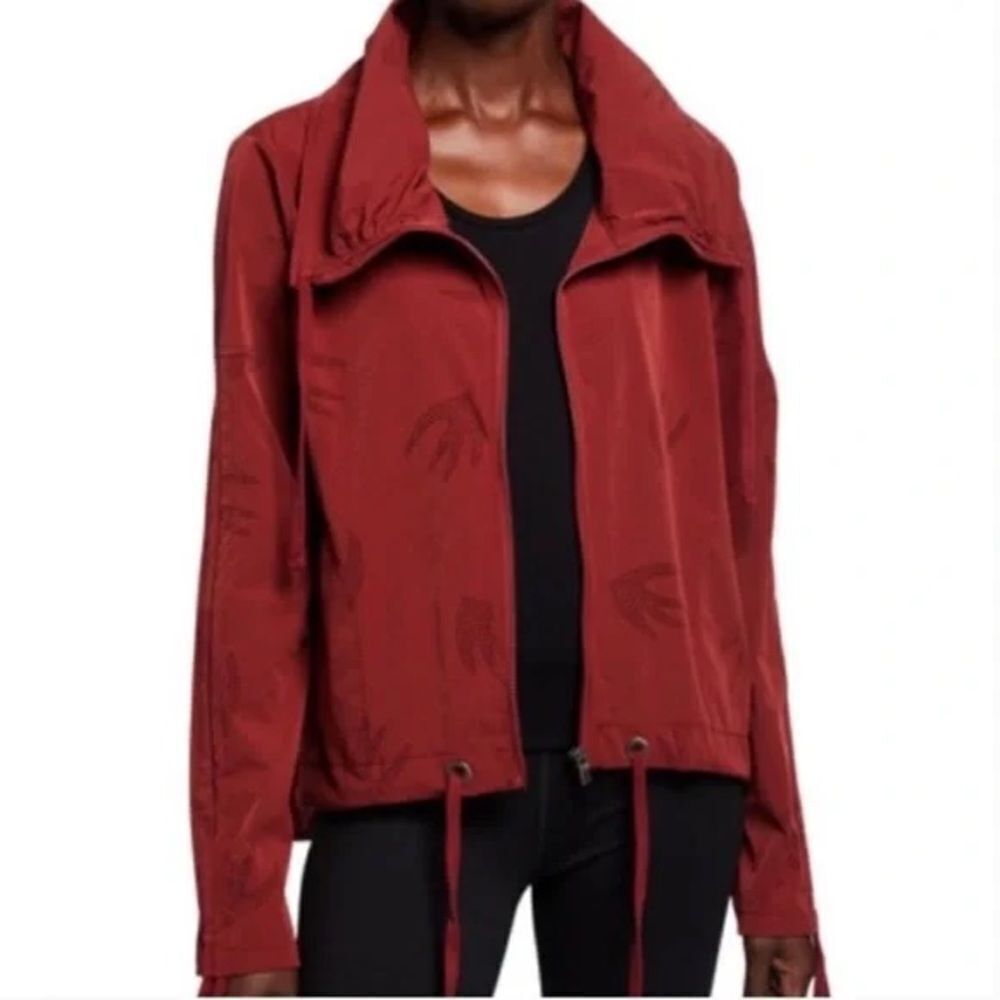Nanette Lepore Burgundy Swan Jacket XL